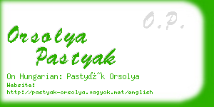 orsolya pastyak business card